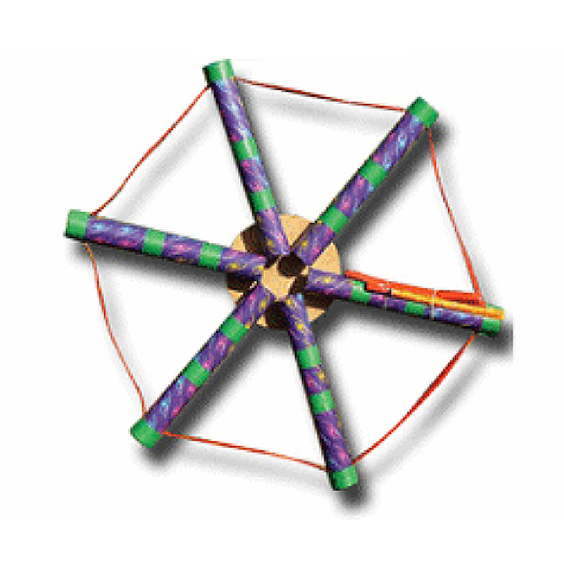 6 point emerald star traditional firework set piece